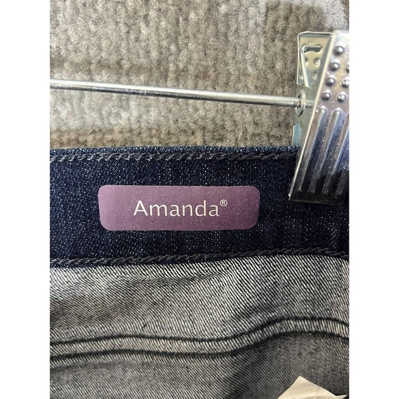 Gloria Vanderbilt Amanda Straight Leg Jeans Womens Missy‎ Size 14 Dark Wash Blue - Picture 4 of 12